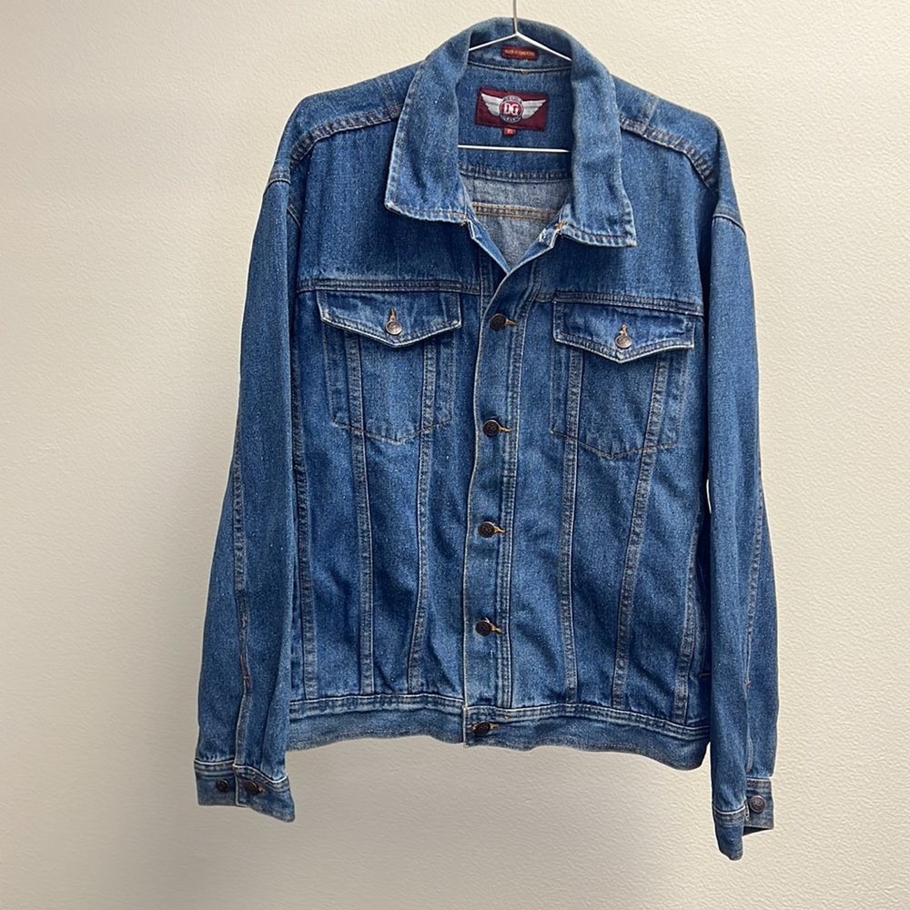 Vintage DG Denim Gear Men Trucker Denim Jean Jacket